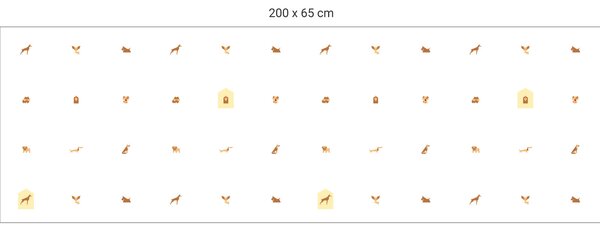 FUGU Tapeta za postel - Psi Varianta ochrany zdi: Delší strana postele 200x65 cm