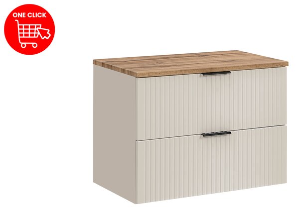 Comad Koupelnová skříňka pod deskové umyvadlo Adel Cashmere 80 dub wotan/kašmír mat