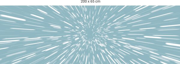 FUGU Ochrana zdi za postel - Skok do hyperprostoru turquoise Varianta ochrany zdi: Delší strana postele 200x65 cm