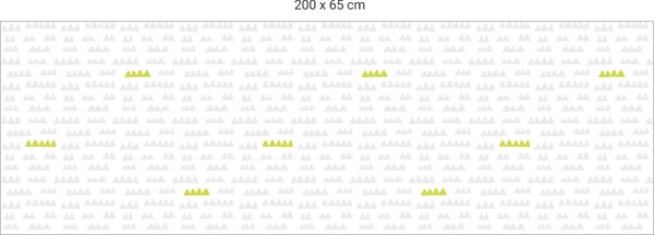 FUGU Hory a pohoří - ochrana steny za postel Varianta ochrany zdi: Delší strana postele 200x65 cm