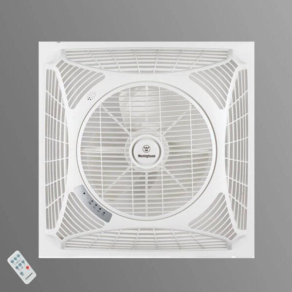 Westinghouse Stropní ventilátor Windsquare, Bílá / opál, Obývací pokoj / jídelna, Plast, Moderní