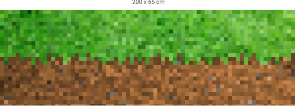 FUGU Ochrana stěny za postel - Pixelcraft classic Varianta ochrany zdi: Delší strana postele 200x65 cm