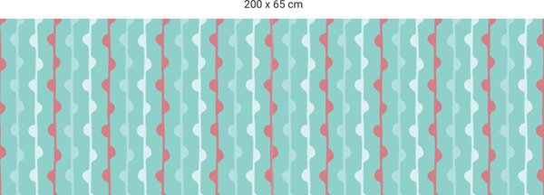 FUGU Pruh za postel - Obloučky koral Varianta ochrany zdi: Delší strana postele 200x65 cm