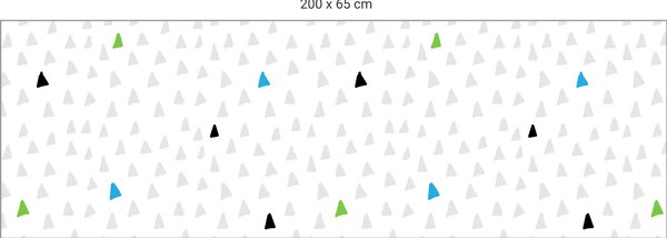 FUGU Tapeta za postel - Kids hills blue Varianta ochrany zdi: Delší strana postele 200x65 cm