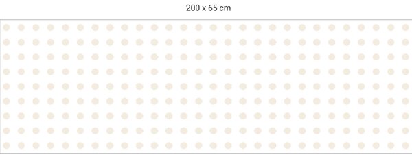 FUGU Pruh za postel - Puntíky béžová Varianta ochrany zdi: Delší strana postele 200x65 cm
