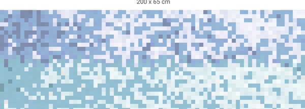 FUGU Ochrana stěny za postel - Pixelcraft turquoise Varianta ochrany zdi: Delší strana postele 200x65 + čelo 100x65 cm