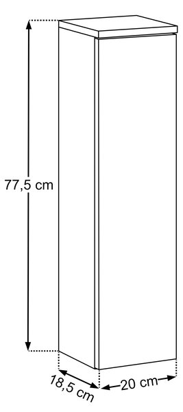 Comad Koupelnová horní skříňka 20 cm Sombra Green rákosově zelená