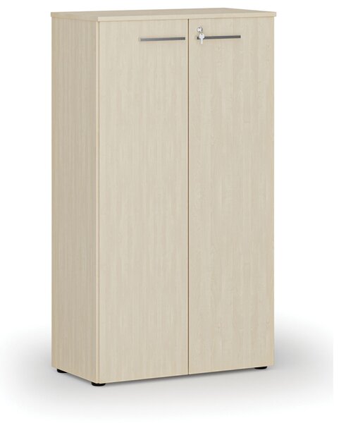 Kancelářská skříň s dveřmi PRIMO WOOD, 800 x 420 x 1434 mm, bříza