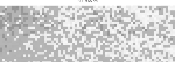 FUGU Ochrana stěny za postel - Pixelcraft grey Varianta ochrany zdi: Delší strana postele 200x65 cm