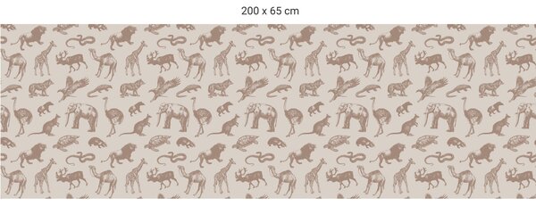 FUGU Ochrana zdi za postel - divoká zvěř brown Varianta ochrany zdi: Delší strana postele 200x65 cm