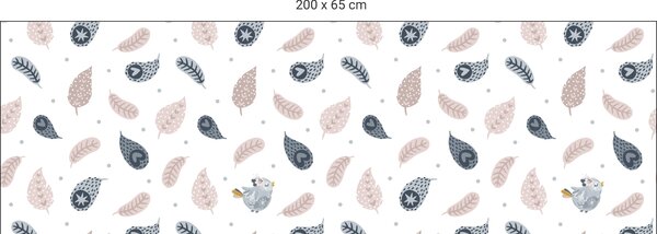 FUGU Ochrana zdi za postel - Pírka Varianta ochrany zdi: Delší strana postele 200x65 + čelo 100x65 cm