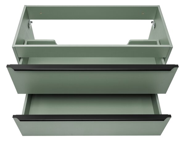 Comad Koupelnová skříňka s nábytkovým umyvadlem Sombra Green 100 rákosově zelená s baterií