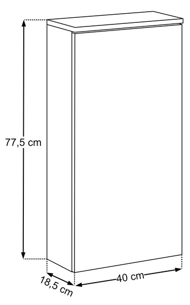 Comad Koupelnová horní skříňka 40 cm Sombra Green rákosově zelená s LED podsvícením