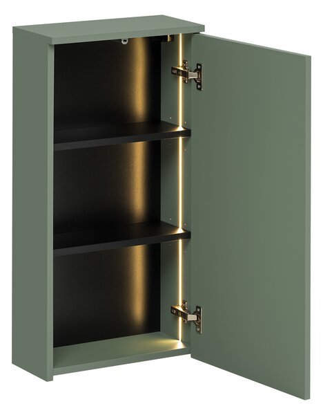 Comad Koupelnová horní skříňka 40 cm Sombra Green rákosově zelená s LED podsvícením