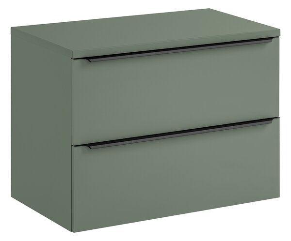 Comad Koupelnová skříňka pod deskové umyvadlo Sombra Green 80 rákosově zelená se zásuvkami