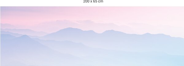 FUGU Tapeta za postel - Hory v mlze youth Varianta ochrany zdi: Delší strana postele 200x65 cm