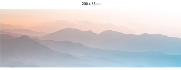 FUGU Tapeta za postel - Hory v mlze romantic Varianta ochrany zdi: Delší strana postele 200x65 cm