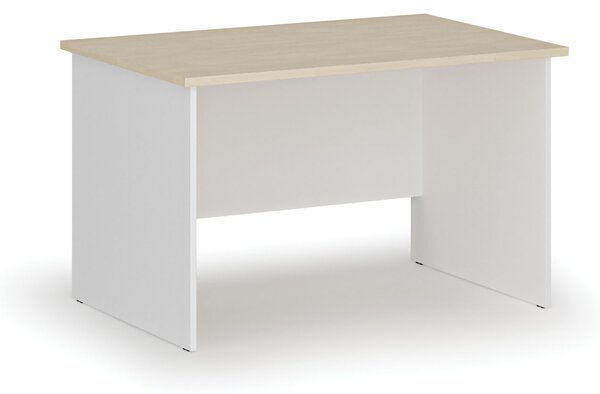 Kancelářský psací stůl PRIMO WHITE, 120x80 cm, bílá/bříza