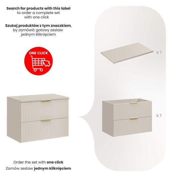Comad Set koupelnového nábytku Adel Cashmere 80 kašmír mat