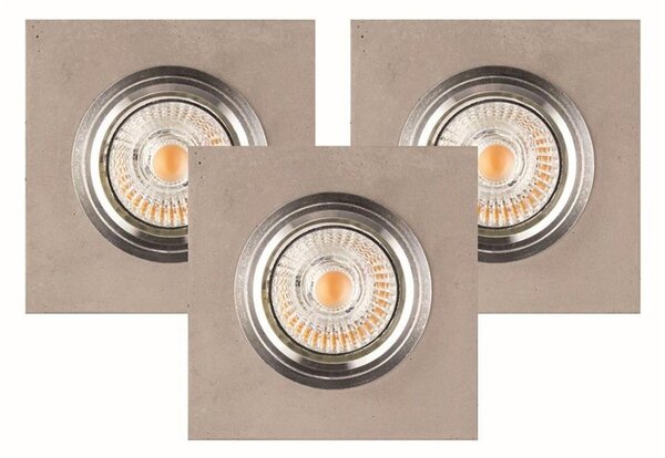 Spot-Light 2515336 - SADA 3x LED Podhledové svítidlo VITAR 1xGU10/5W/230V beton