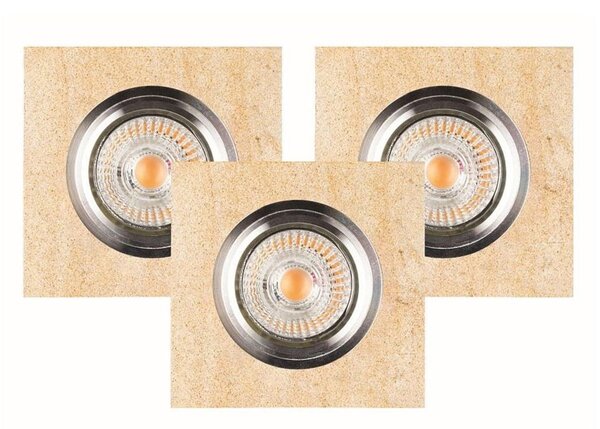 Spot-Light 2515339-SADA 3x LED Podhledové svítidlo VITAR 1xGU10/5W/230V pískovec