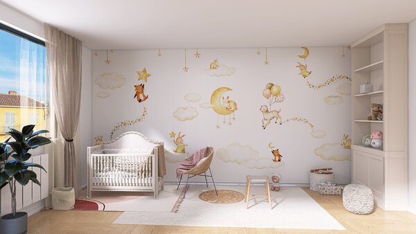 FUGU Tapeta pro nejmenší děti - Sweet dreams Materiál: Digitální eko vlies - klasická tapeta nesamolepicí