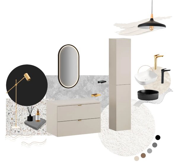Comad Set koupelnového nábytku Dalia Cashmere 120 kašmír mat