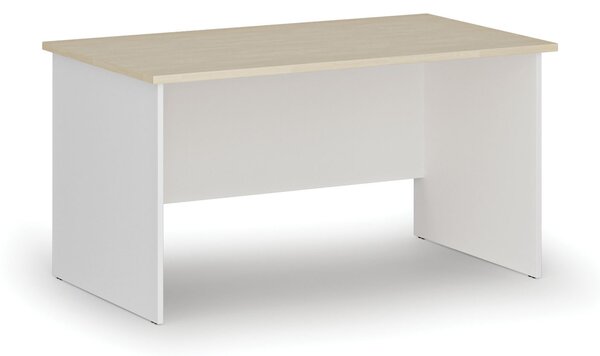 Kancelářský psací stůl PRIMO WHITE, 140x80 cm, bílá/bříza