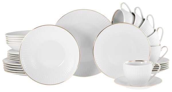 KOMBINOVANÁ SOUPRAVA, 30dílné, porcelán Creatable - Online Only nádobí, Online Only
