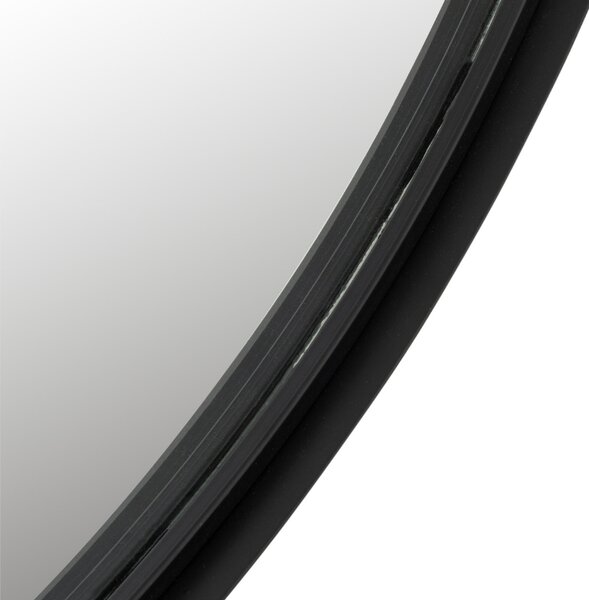 Černé kovové závěsné zrcadlo J-line Debina 60 cm