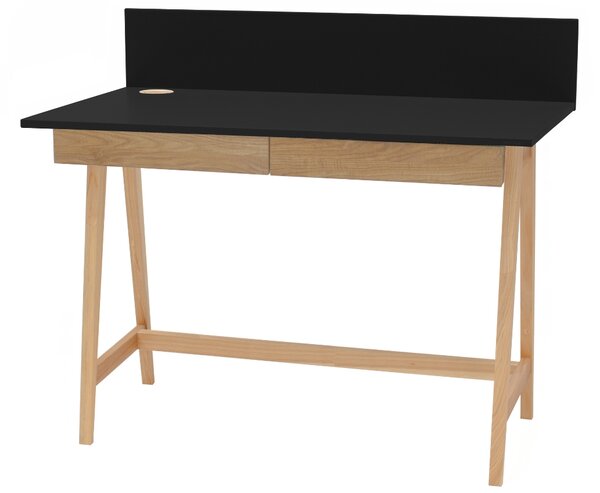 Černý lakovaný pracovní stůl RAGABA LUKA 110 x 50 cm