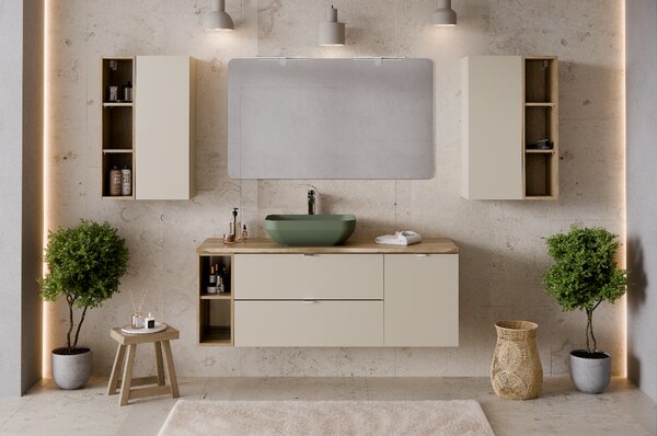 Comad Set koupelnového nábytku Dalia Cashmere kašmír mat/dub cremona