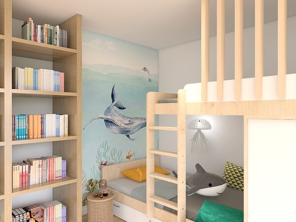 FUGU Tajemný mořský svět- nádherná tapeta pro děti Materiál: Digitální eko vlies - klasická tapeta nesamolepicí