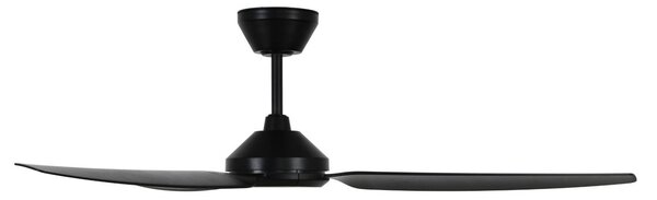 Beacon Lighting Stropní ventilátor Polis, černý, DC, tichý, Ø 137 cm, IP55, Černá, Obývací pokoj / jídelna, Plast, Moderní