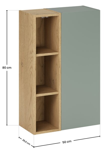 Comad Set koupelnového nábytku Aster Green 20X80 zelená matná/dub cremona