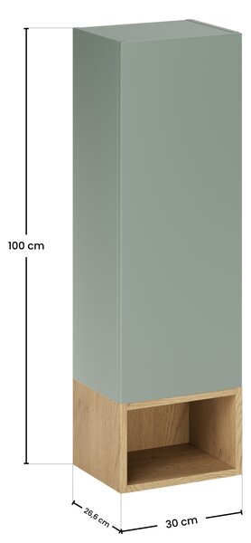 Comad Set koupelnového nábytku Aster Green 30X20 zelená matná/dub cremona