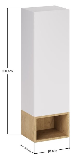 Comad Set koupelnového nábytku Aster White bílá matná/dub cremona