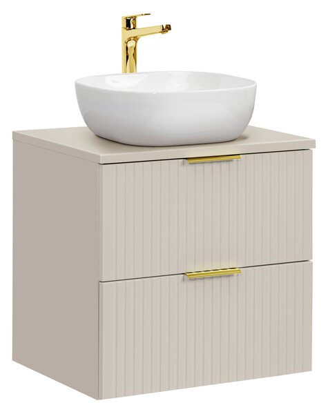 Comad Koupelnová skříňka s deskovým umyvadlem Adel Cashmere 60 kašmír mat