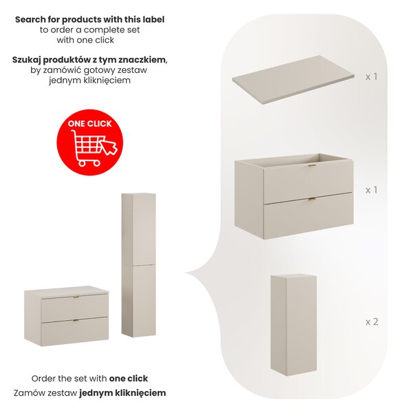 Comad Set koupelnového nábytku Dalia Cashmere 80 kašmír mat