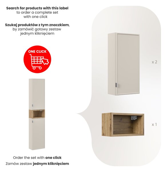 Comad Set koupelnového nábytku Bella Cashmere 35 dub artisan/kašmír mat
