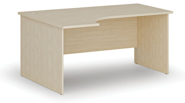 Rohový kancelářský psací stůl PRIMO WOOD, 160x120 cm, levý, bříza