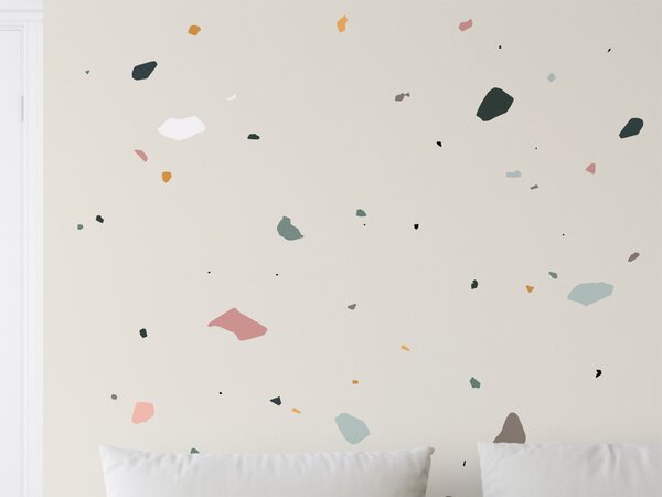 FUGU Tapeta na zeď - Terazzo beige Materiál: Digitální eko vlies - klasická tapeta nesamolepicí