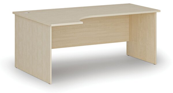Rohový kancelářský psací stůl PRIMO WOOD, 180x120 cm, levý, bříza