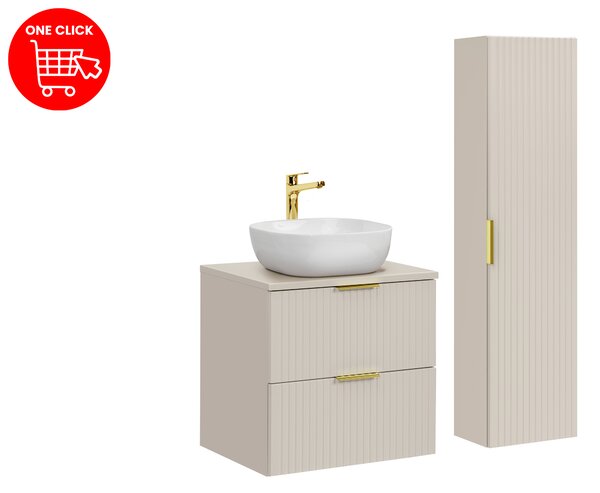 Comad Set koupelnového nábytku Adel Cashmere 60 kašmír mat
