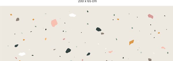FUGU Terazzo Beige - tapeta za postel Varianta ochrany zdi: Delší strana postele 200x65 cm