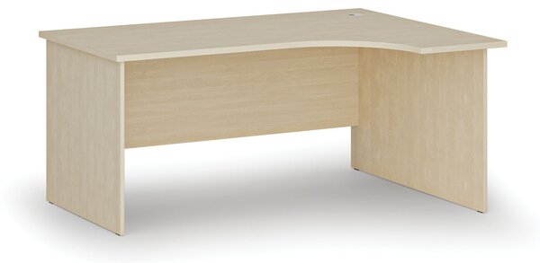 Rohový kancelářský psací stůl PRIMO WOOD, 160x120 cm, pravý, bříza