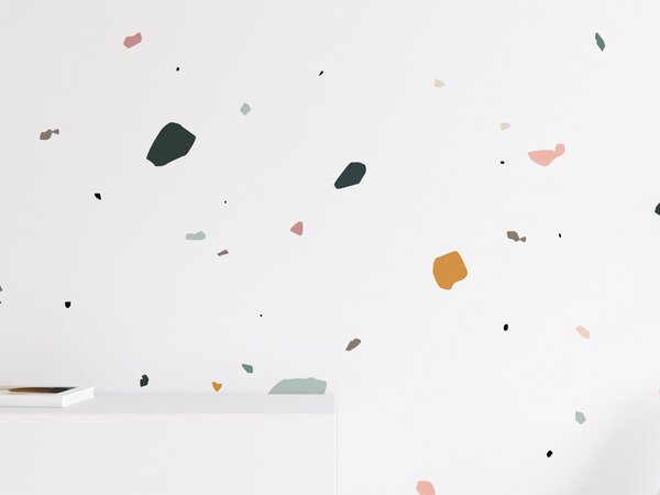 FUGU Tapeta na zeď - Terazzo white Materiál: Digitální eko vlies - klasická tapeta nesamolepicí