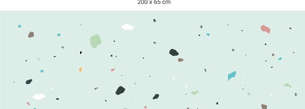 FUGU Terazzo Kids - tapeta za postel Varianta ochrany zdi: Delší strana postele 200x65 cm