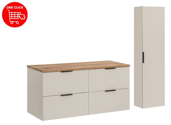 Comad Set koupelnového nábytku Adel Cashmere 120 dub wotan/kašmír mat