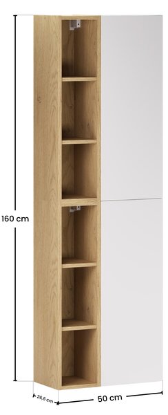 Comad Set koupelnového nábytku Aster White 30 bílá mat police 20 cm